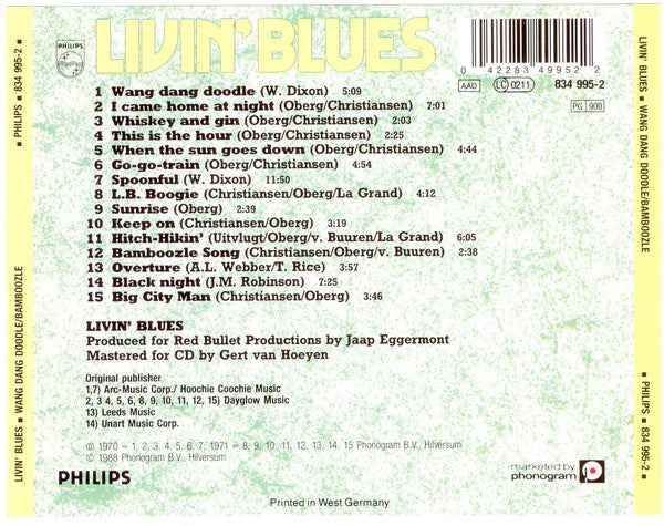 Livin' Blues : Wang Dang Doodle / Bamboozle (CD, Comp)