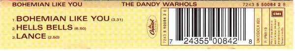 The Dandy Warhols : Bohemian Like You (CD, Single, RE)