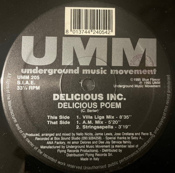 Delicious Inc. : Delicious Poem (12")