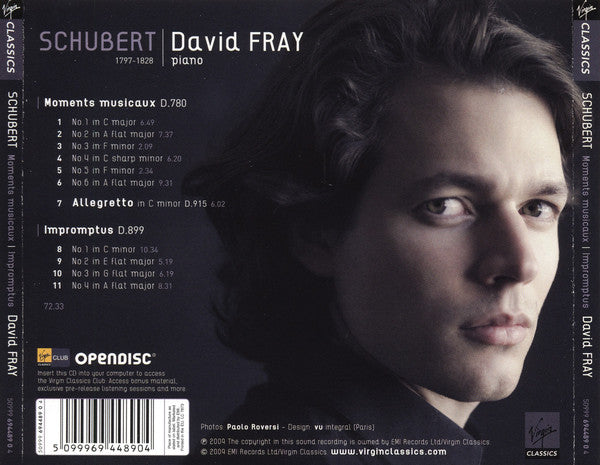 Franz Schubert - David Fray : Moments Musicaux / Impromptus (CD, Album, Enh)