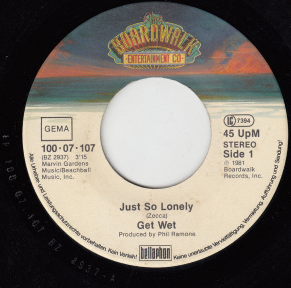 Get Wet (2) : Just So Lonely (7", Single)