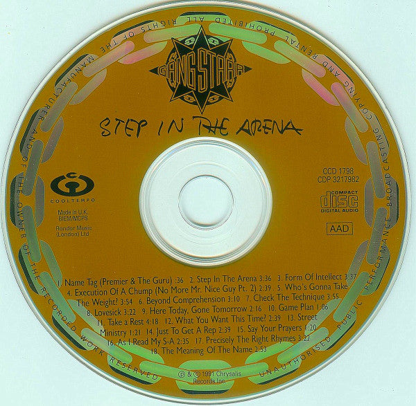 Gang Starr : Step In The Arena (CD, Album, Swi)