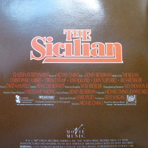 David Mansfield : The Sicilian (Original Motion Picture Soundtrack) (CD, Album)