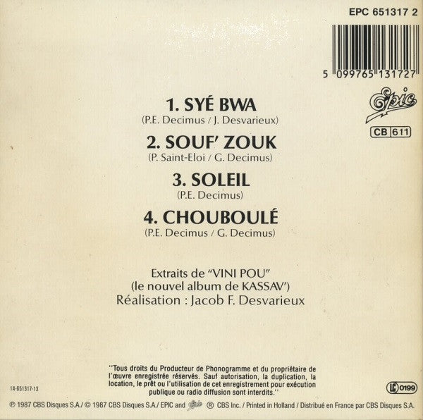 Kassav' : Syé Bwa (CD, Mini, Maxi, Car)