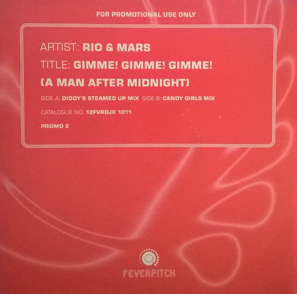 Rio & Mars : Gimme! Gimme! Gimme! (A Man After Midnight) (Promo 2) (12", Promo)