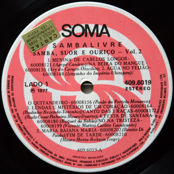 Samba Livre : Samba, Suor E Ouriço - Vol. 2 (LP)