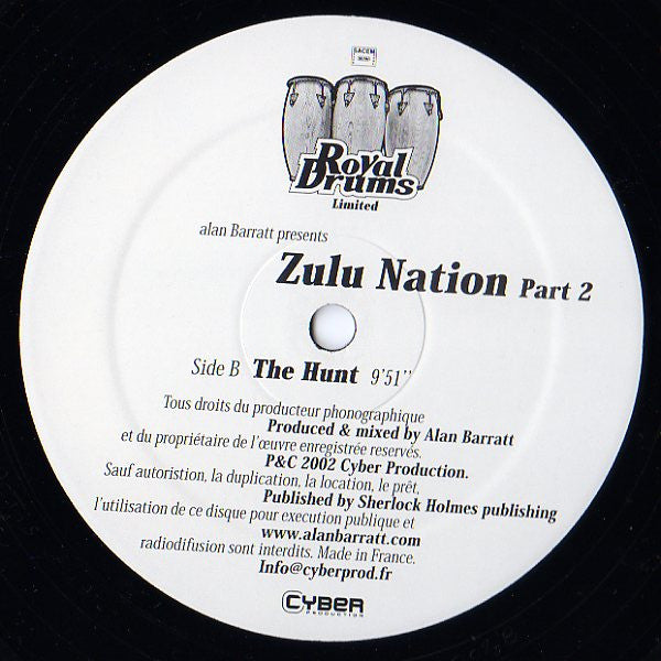 Alan Barratt : Zulu Nation Part 2 (12")