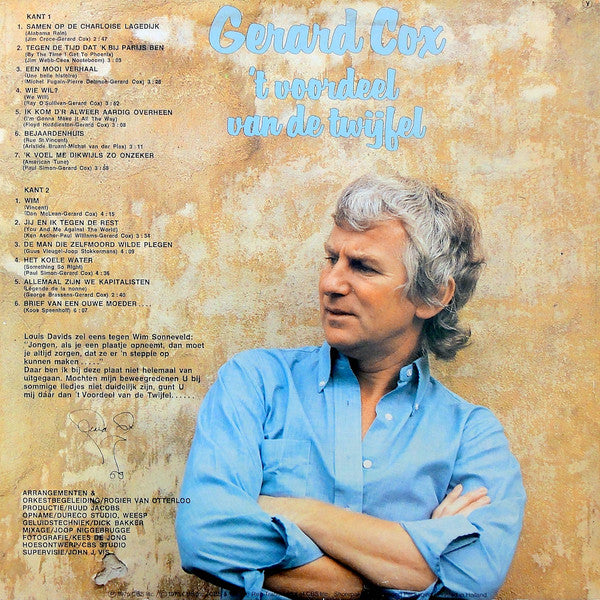 Gerard Cox : 't Voordeel Van De Twijfel (LP, Album)