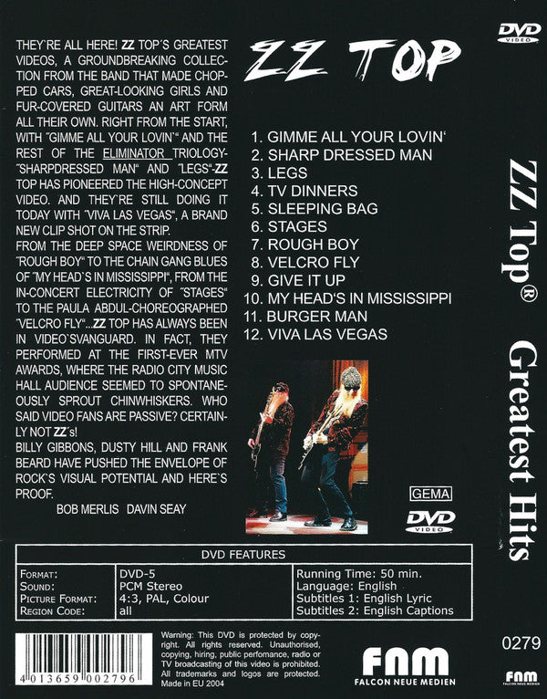 ZZ Top : Greatest Hits (DVD-V, PAL)