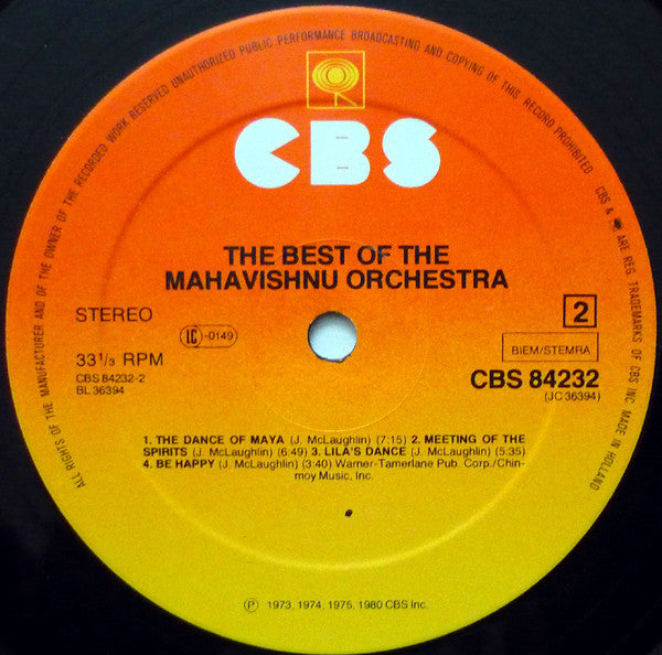 Mahavishnu Orchestra : The Best Of The Mahavishnu Orchestra (LP, Comp)