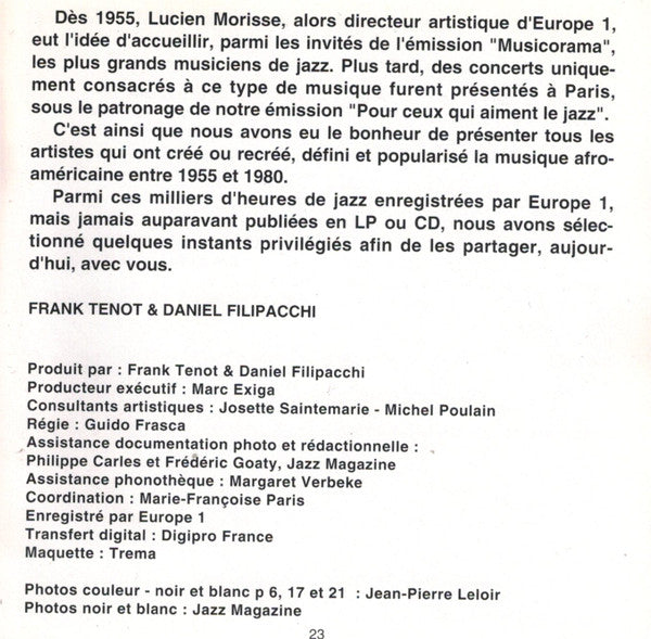 Miles Davis Featuring John Coltrane, Sonny Stitt : En Concert Avec Europe 1 (4xCD, Album)