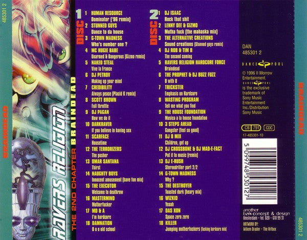 Various : Ravers Religion: The 2nd Chapter - Braindead (2xCD, Comp)