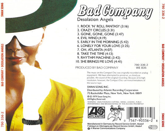 Bad Company (3) : Desolation Angels (CD, Album, RE)