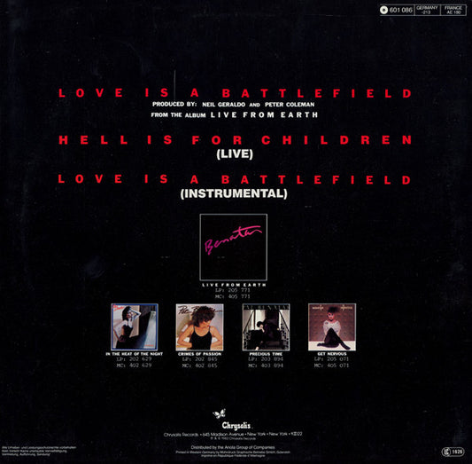 Pat Benatar : Love Is A Battlefield (12", Maxi)