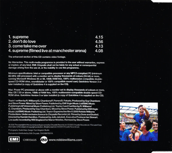 Robbie Williams : Supreme (CD, Maxi, Enh)