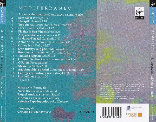 L'Arpeggiata, Christina Pluhar : Mediterraneo (CD, Album)