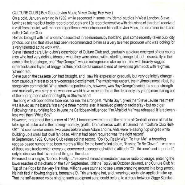 Culture Club : The Best Of (CD, Comp, RE)