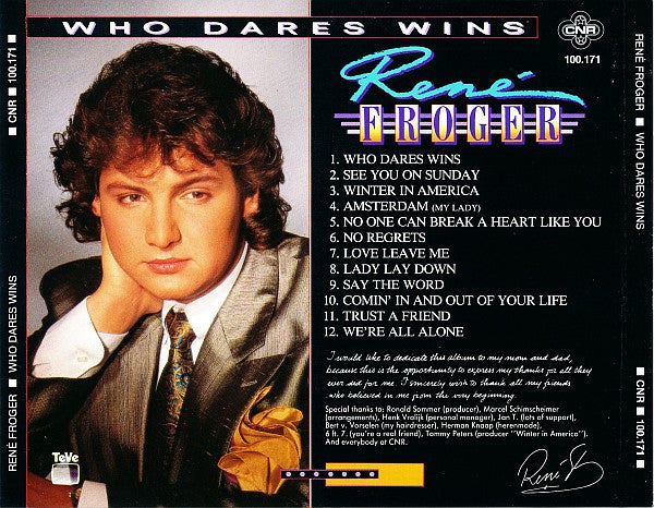 René Froger : Who Dares Wins (CD, Album)