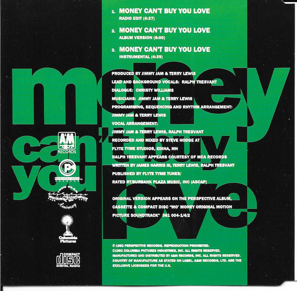 Ralph Tresvant : Money Can't Buy You Love (CD, Maxi)
