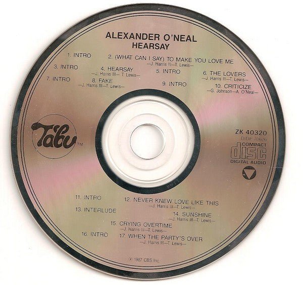 Alexander O'Neal : Hearsay (CD, Album)
