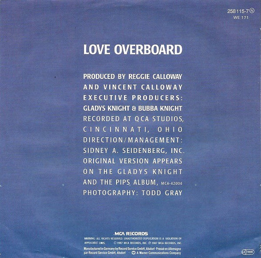 Gladys Knight And The Pips : Love Overboard (7", Single, Kno)