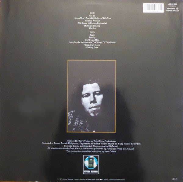 Tom Waits : Closing Time (LP, Album, RE)
