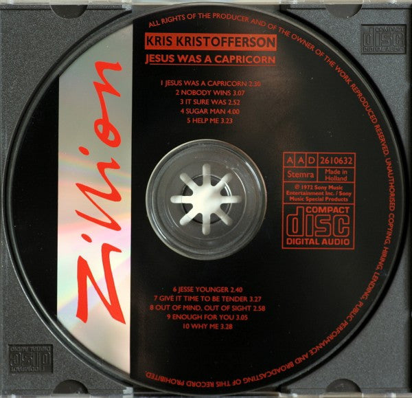 Kris Kristofferson : Jesus Was A Capricorn (CD, Album, RE)