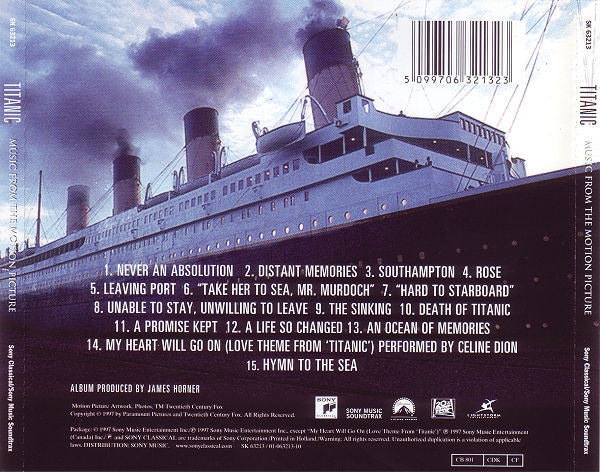 James Horner : Titanic (Music From The Motion Picture) (CD, Album)