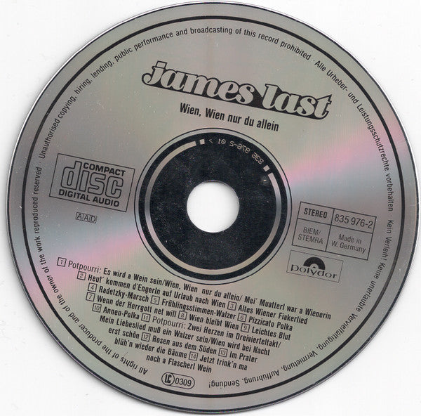 James Last : Wien, Wien Nur Du Allein (CD, Comp)