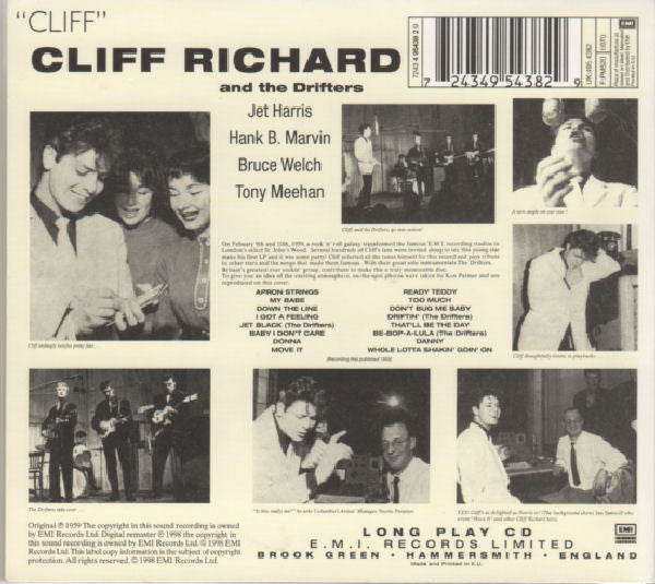 Cliff Richard & The Drifters : Cliff (CD, Album, Mono, Gre)