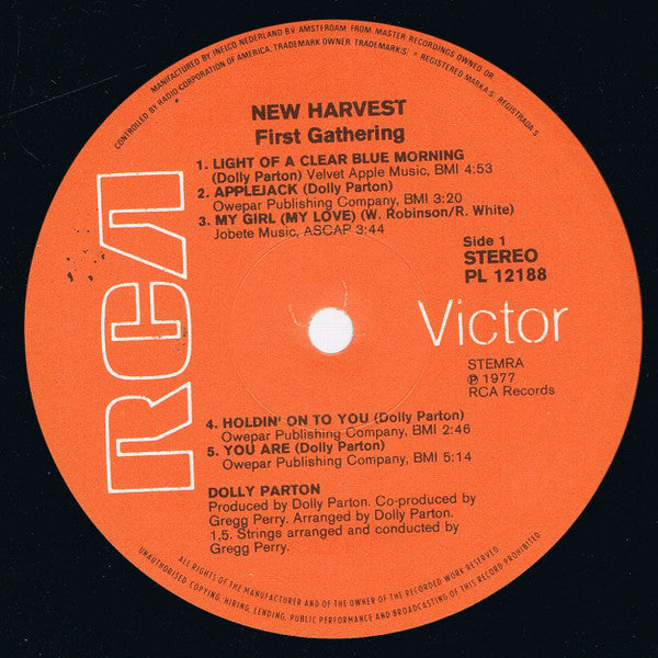 Dolly Parton : New Harvest ... First Gathering (LP, Album, Gat)