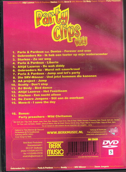 Various : Party Clips Vol.1 (DVD-V)