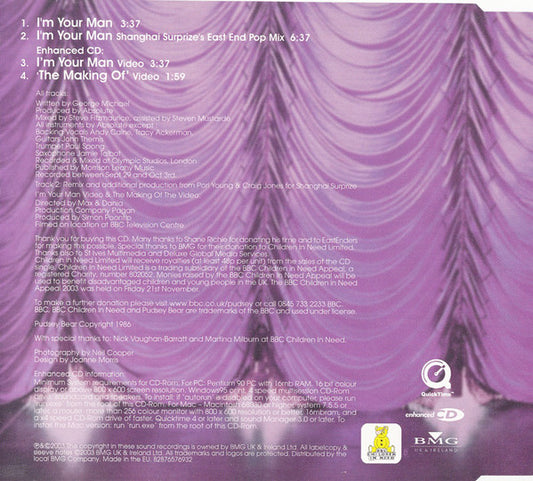 Shane Richie : I'm Your Man (CD, Single, Enh)