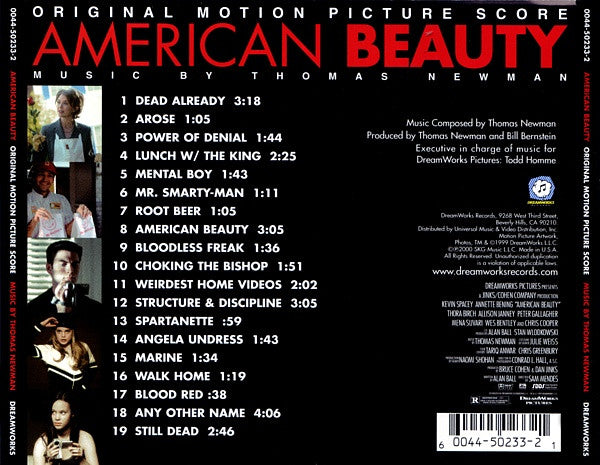 Thomas Newman : American Beauty (Original Motion Picture Score) (CD, Album)
