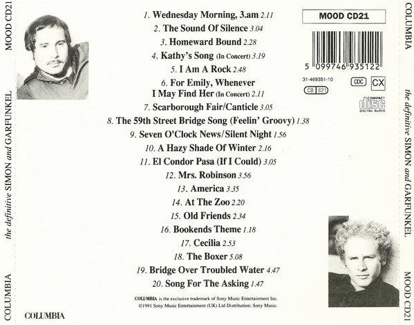 Simon & Garfunkel : The Definitive Simon & Garfunkel (CD, Comp)