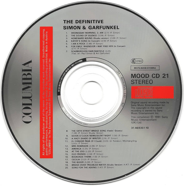 Simon & Garfunkel : The Definitive Simon & Garfunkel (CD, Comp)