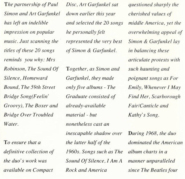 Simon & Garfunkel : The Definitive Simon & Garfunkel (CD, Comp)