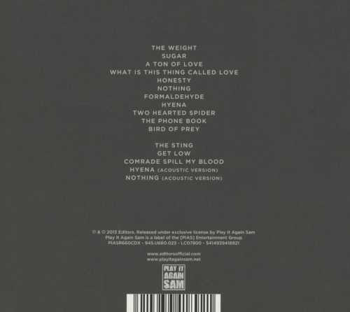 Editors : The Weight Of Your Love (CD, Album + CD, EP + S/Edition)