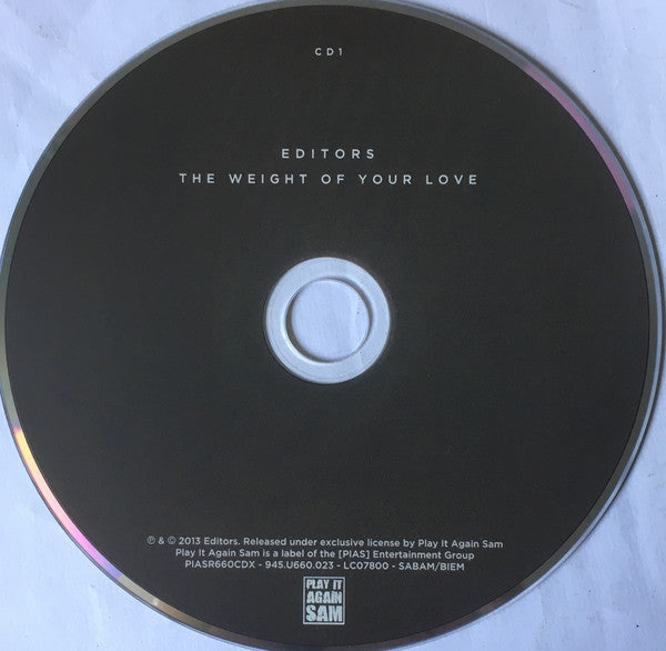 Editors : The Weight Of Your Love (CD, Album + CD, EP + S/Edition)