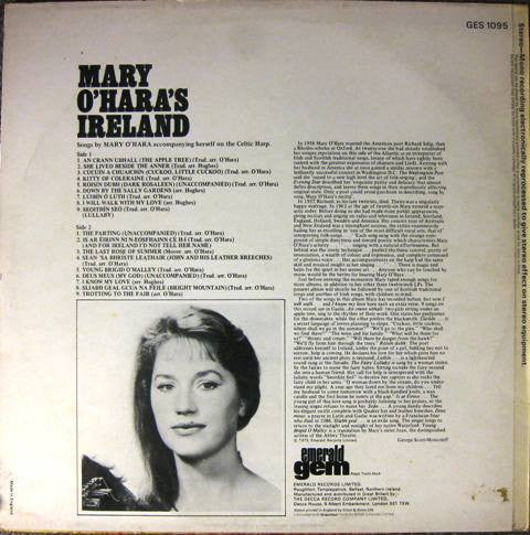 Mary O'Hara : Mary O'Hara's Ireland (LP)
