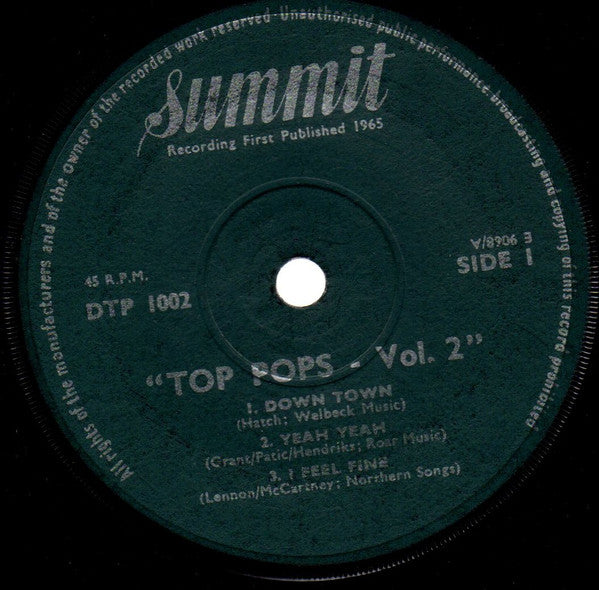 Unknown Artist : Top Pops - Vol. 2 (7", EP)