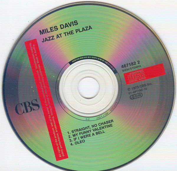 Miles Davis : Jazz At The Plaza (CD, Album, RE)