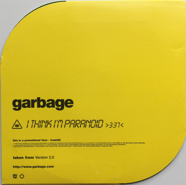 Garbage : I Think I'm Paranoid (CD, Single, Promo)