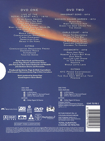 Led Zeppelin : DVD (2xDVD-V, Copy Prot., Multichannel, PAL)