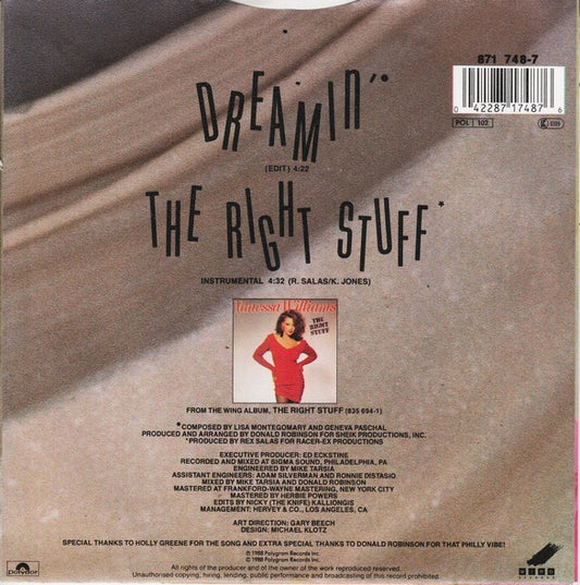 Vanessa Williams : Dreamin' (7", Single)