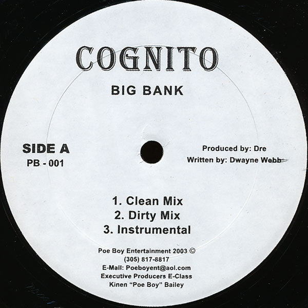 Cognito : Big Bank / Everybody (12")