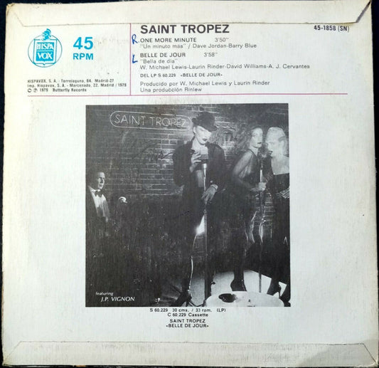 Saint Tropez : One More Minute ‎ (7", Single)