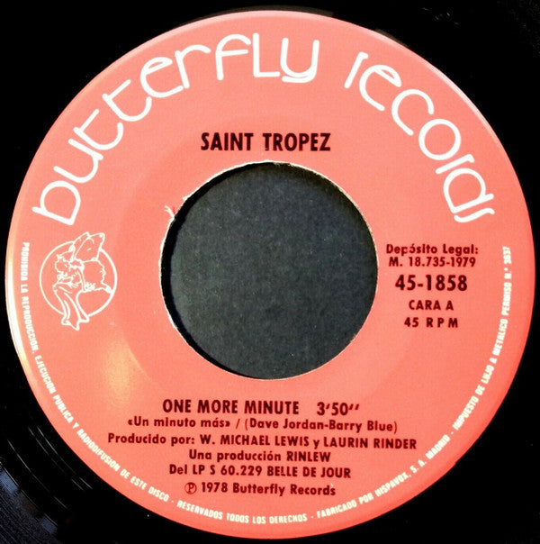 Saint Tropez : One More Minute ‎ (7", Single)