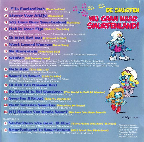 The Smurfs (2) : Wij Gaan Naar Smurfenland! (CD, Comp)