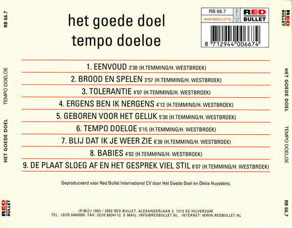 Het Goede Doel : Tempo Doeloe (CD, Album, RE)